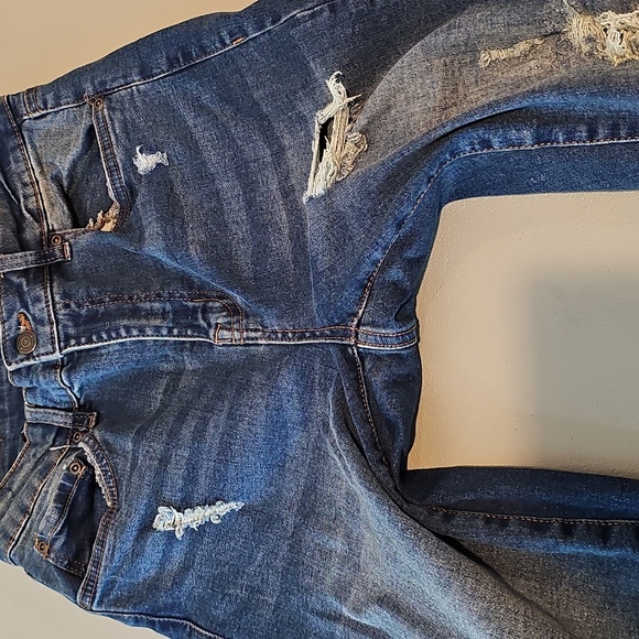 Bluenotes Size 10 Distressed Blue High Rise Jeggings - Picture 5 of 7